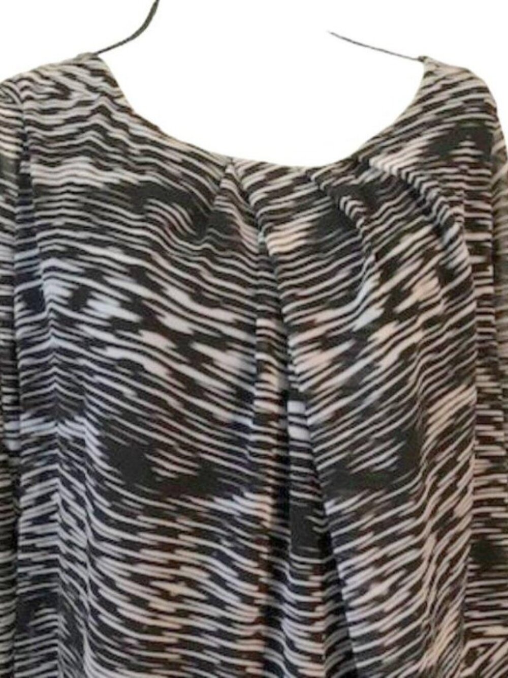 Jennifer Lopez Black & White Layered Blouse 0X